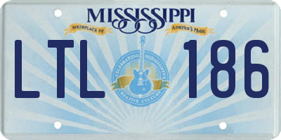 MS license plate LTL186