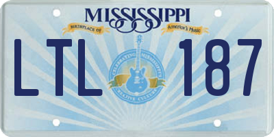 MS license plate LTL187
