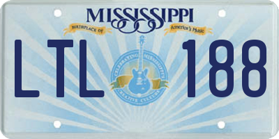 MS license plate LTL188