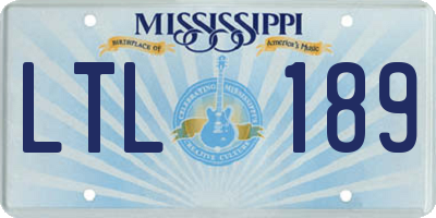 MS license plate LTL189