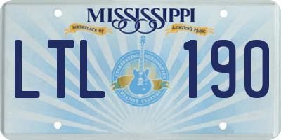 MS license plate LTL190