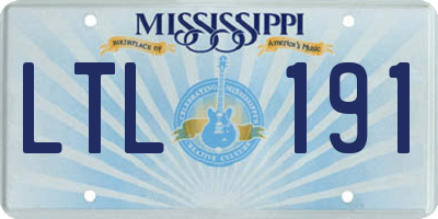MS license plate LTL191