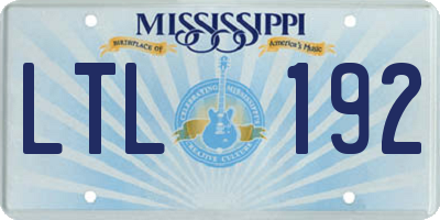 MS license plate LTL192