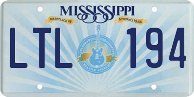 MS license plate LTL194