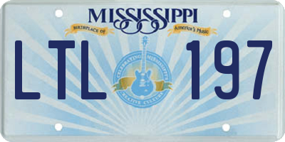 MS license plate LTL197