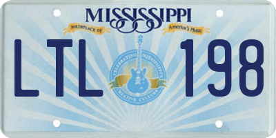 MS license plate LTL198