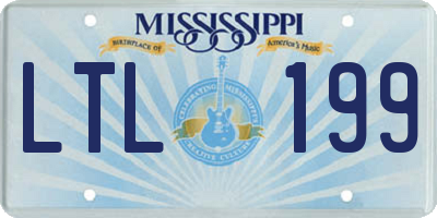 MS license plate LTL199