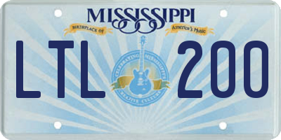 MS license plate LTL200