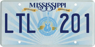 MS license plate LTL201