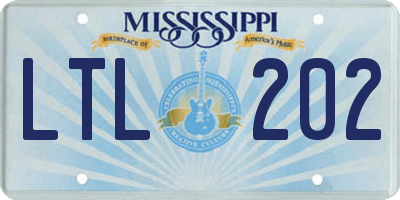 MS license plate LTL202