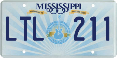 MS license plate LTL211