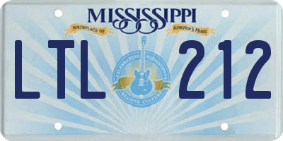 MS license plate LTL212