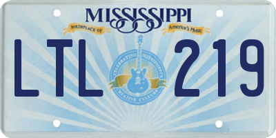 MS license plate LTL219