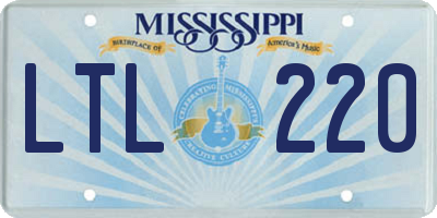 MS license plate LTL220