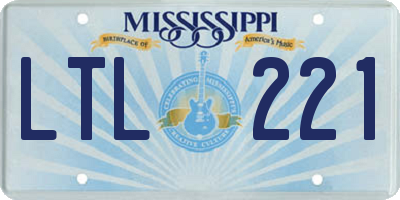 MS license plate LTL221