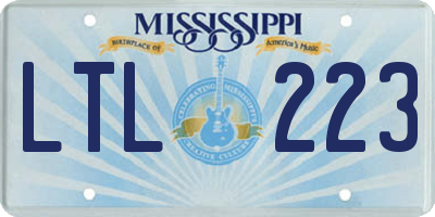 MS license plate LTL223