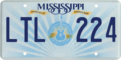 MS license plate LTL224