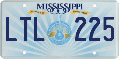 MS license plate LTL225