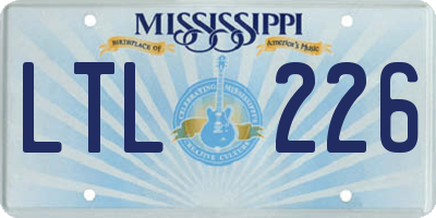 MS license plate LTL226