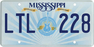 MS license plate LTL228