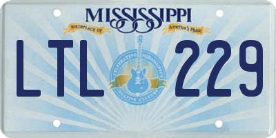 MS license plate LTL229