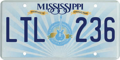 MS license plate LTL236