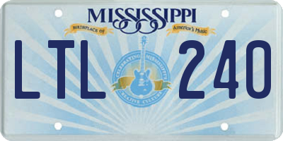 MS license plate LTL240