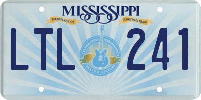 MS license plate LTL241