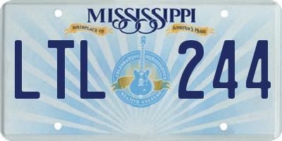 MS license plate LTL244
