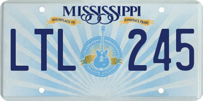MS license plate LTL245