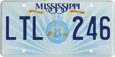 MS license plate LTL246