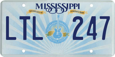 MS license plate LTL247