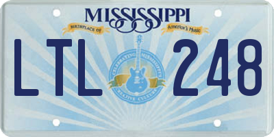 MS license plate LTL248