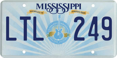 MS license plate LTL249