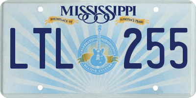 MS license plate LTL255
