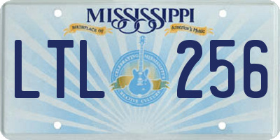 MS license plate LTL256