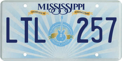 MS license plate LTL257