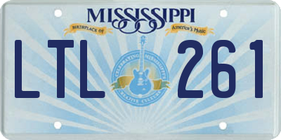 MS license plate LTL261