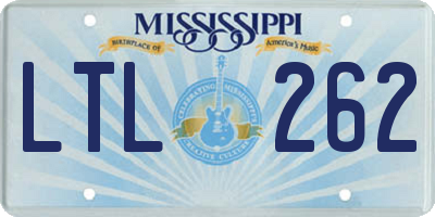 MS license plate LTL262