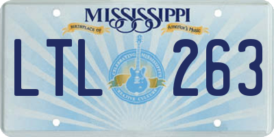 MS license plate LTL263
