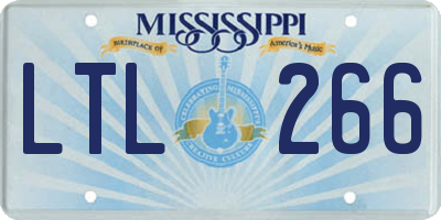 MS license plate LTL266