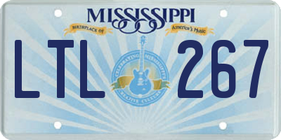 MS license plate LTL267