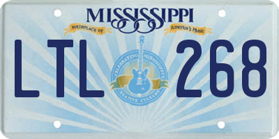 MS license plate LTL268