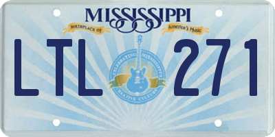 MS license plate LTL271
