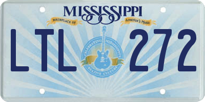 MS license plate LTL272