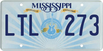 MS license plate LTL273