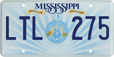MS license plate LTL275
