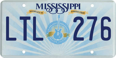 MS license plate LTL276
