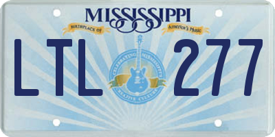 MS license plate LTL277