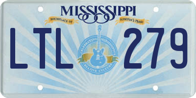 MS license plate LTL279